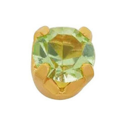 Inverness Pendiente 24K 88C Solitario Cristal Ve